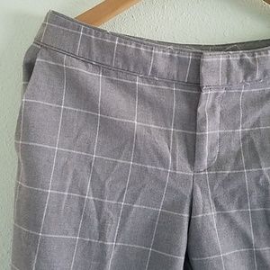 Banana Republic grey plaid pants Ryan fit